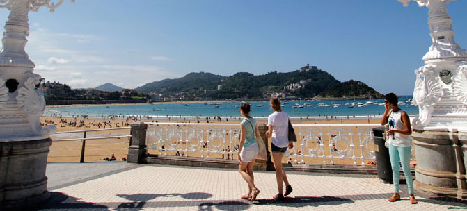 Ver la playa de la Concha en San Sebastián